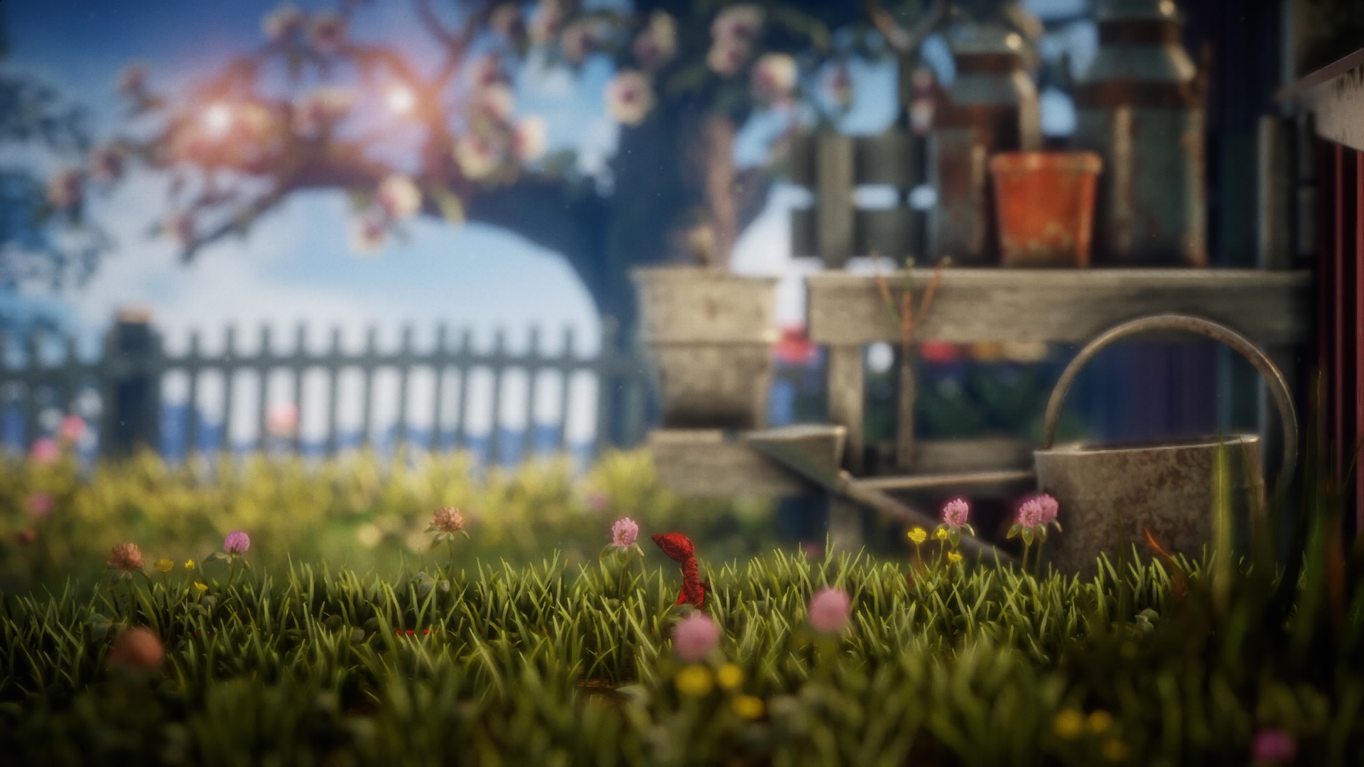 Unravel : Yarny regarde vers le ciel