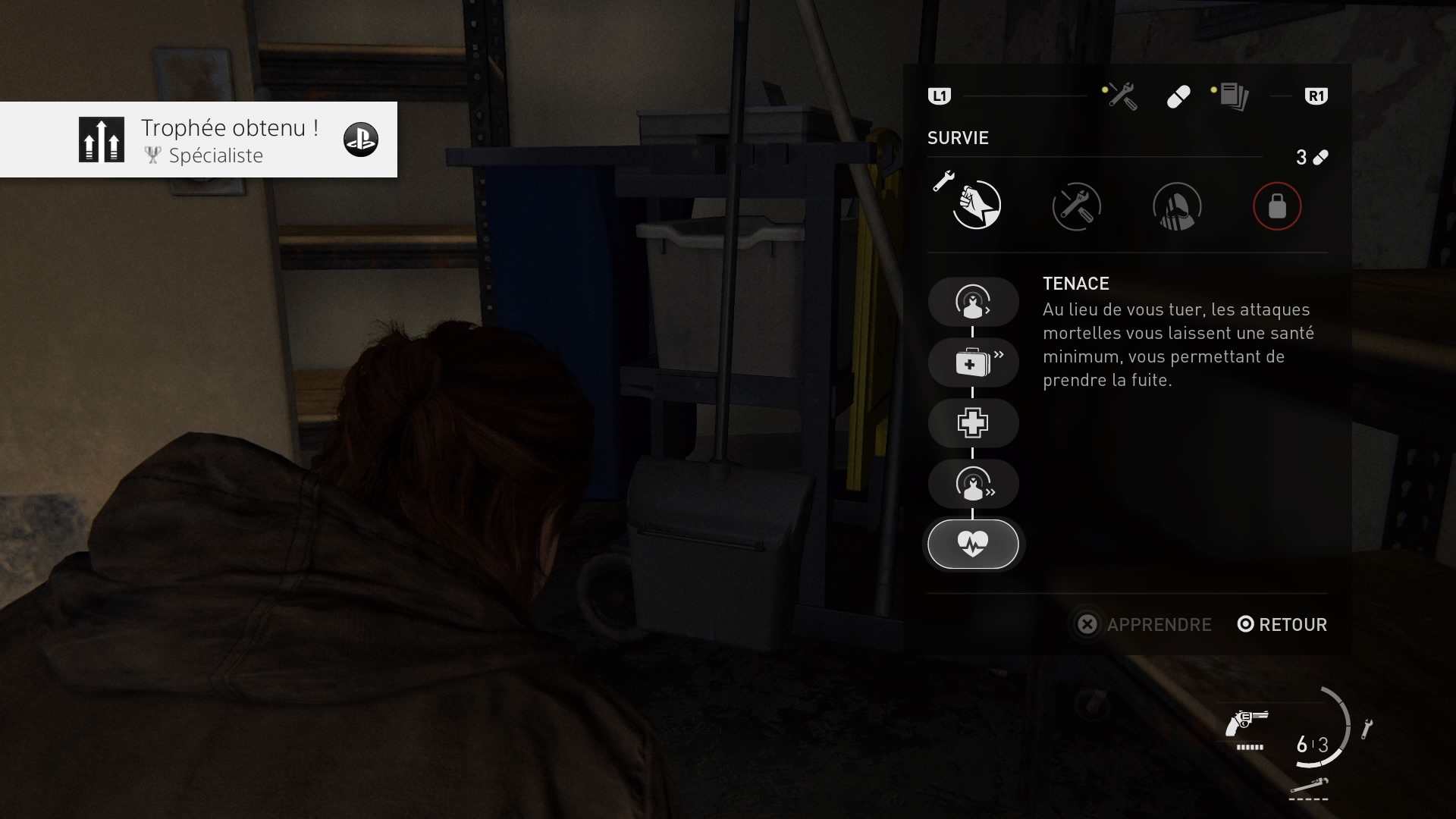 Amélioration des compétences dans The Last of Us 2
