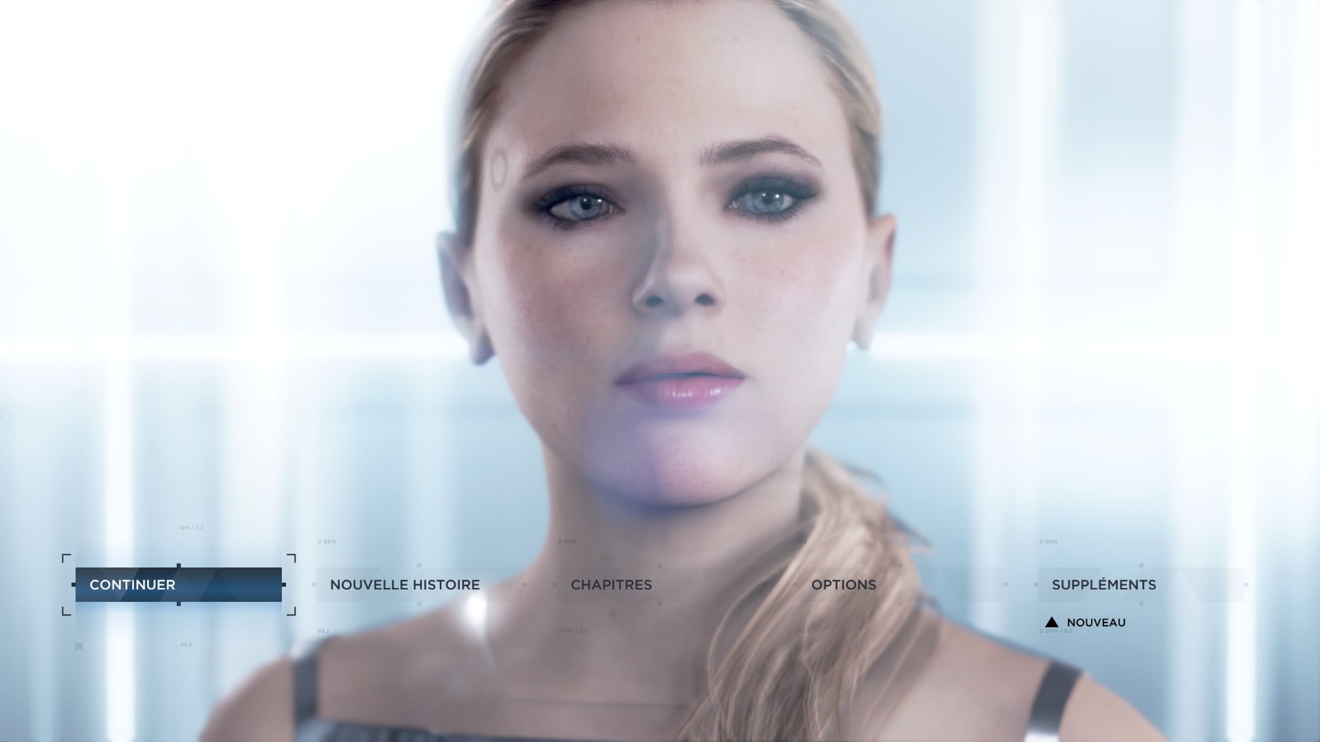 Androïde Interface Accueil Detroit Become Human