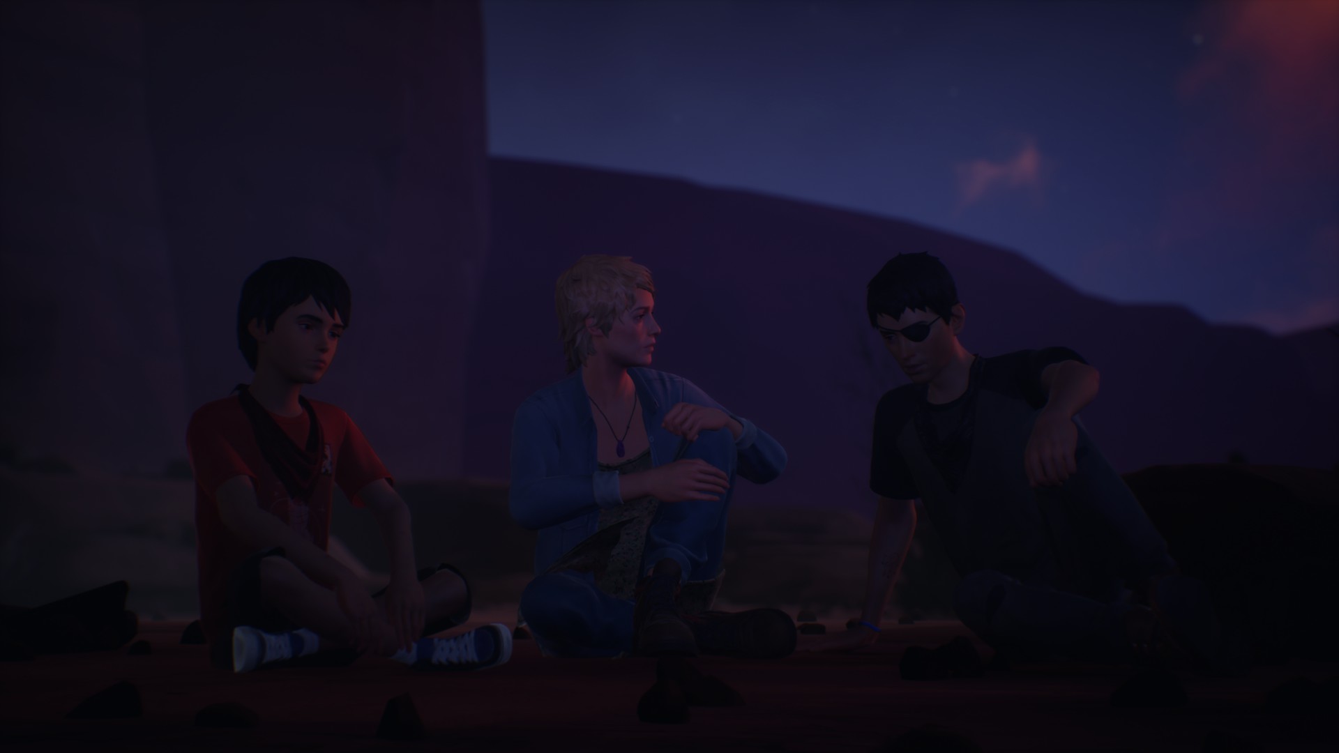 Daniel, Sean et leur mère Karen dans Life is Strange 2