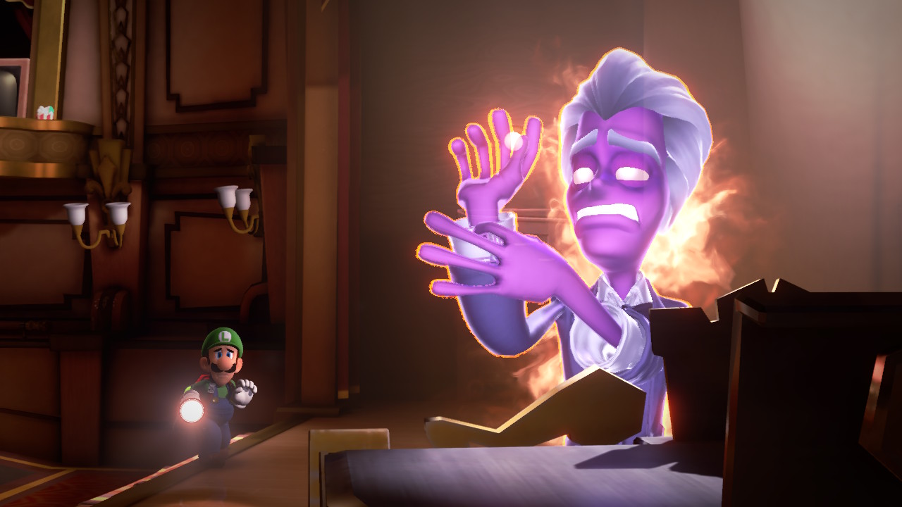 Luigi et un boss dans Luigi's Mansion 3